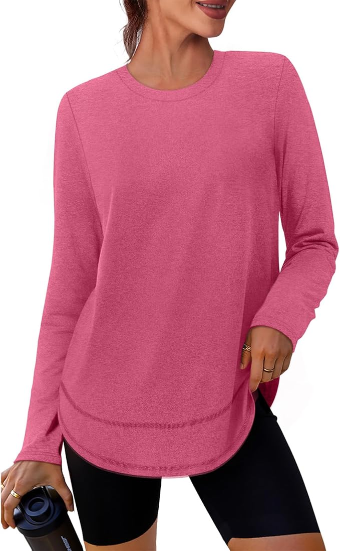 XIEERDUO Women's Workout Tops Long Sleeve Quick Dry Shirts for Hiking Running S-3XL