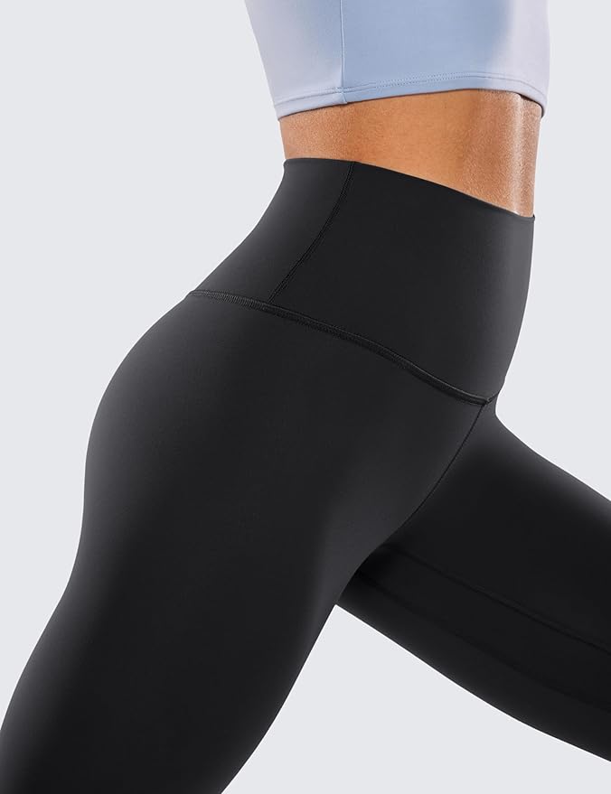 CRZ YOGA Brushed Naked Feeling Workout Leggings 25" - High Waisted Gym Compression Tummy Control Womens Yoga Pants
