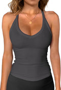 iGENJUN Workout Tops for Women Racerback Basic Tank Summer 2026 Camisole V Neck Slim Fit Ribbed Sleeveless