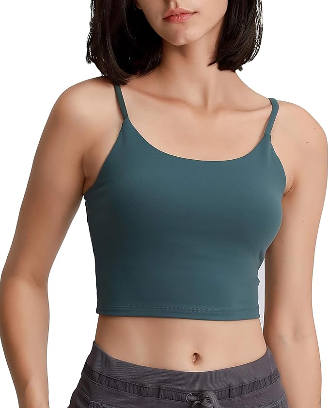 Lemedy Women Padded Sports Bra Fitness Workout Running Shirts Yoga Tank Top