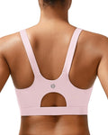 RUNNING GIRL Sports Bra for Women High Support, Molded Cup High Impact Sports Bras for Women with Sewn in Pads
