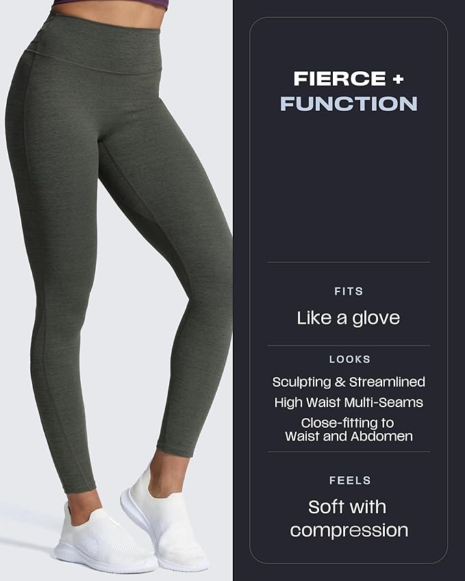 Aoxjox High Waisted Workout Leggings for Women Trinity Yoga Pants 26.5"