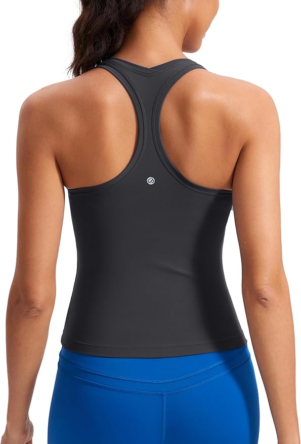 CRZ YOGA Butterluxe Racerback Tank Tops for Women - Yoga Workout Casual Gym Athletic Camisole Tight Sleeveless Shirts