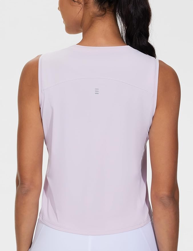 Dragon Fit Womens Ice Silk Workout Tank Tops Sleeveless Cropped Yoga Shirt for Running Gym Summer