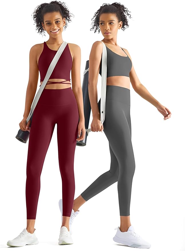 3 Pack Leggings with Pockets for Women,Butt Lift High Waisted Tummy Control Workout Yoga Pants Reg & Plus Size