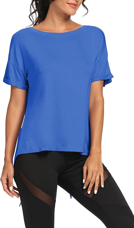 Bestisun Workout Tank Tops Open Back Yoga Exercise Shirts Tie Back Athletic Clothes for Women