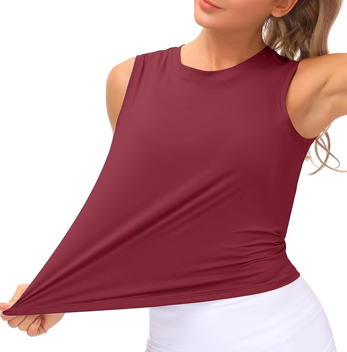 THE GYM PEOPLE Women's Workout Tops in Ice Silk Quick Dry Sleeveless