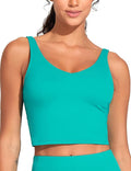 THE GYM PEOPLE Womens' Sports Bra Longline Wirefree Padded with Medium Support