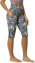 ODODOS Women's High Waisted Yoga Capris with Pockets, Tummy Control Non See Through Workout Athletic Running Capri Leggings
