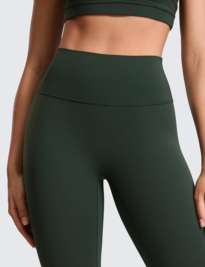 CRZ YOGA SculptAir No Front Seam Yoga Leggings 25" - High Waisted Womens Pants Workout Pilates Athletic V Back Buttery Soft