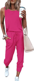 PRETTYGARDEN Women's Two Piece Outfit Sets Casual Summer Sleeveless Matching Lounge Wear Spring Travel Clothes Tracksuit