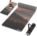 HAHE Yoga Mat Thick (8MM,1/3"), Eco-Friendly POE Non Slip Yoga Mat, High Rebound & Shock Absorption, Anti-Tear & Sweat-Resistant for Yoga, Fitness, Home, Workouts, Large Pilates Mats 72"x24" with Carrying Strap