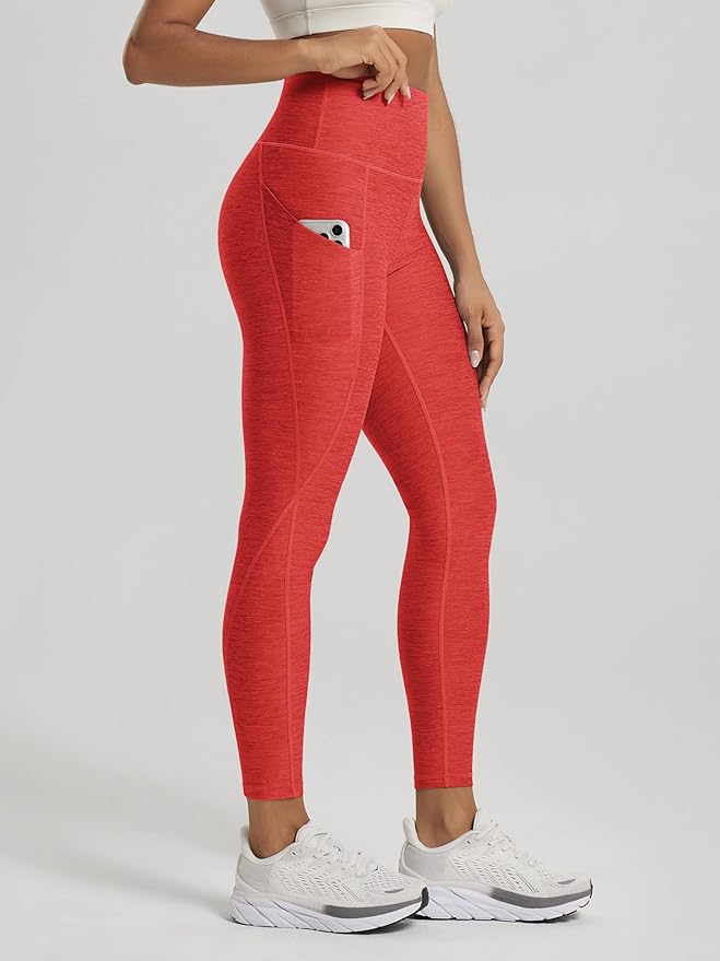 ODODOS Women's High Waisted Yoga Leggings with Pockets, Tummy Control Non See Through Workout Athletic Running Yoga Pants