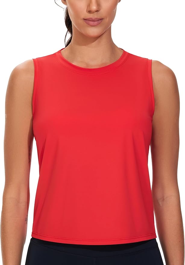Dragon Fit Womens Ice Silk Workout Tank Tops Sleeveless Cropped Yoga Shirt for Running Gym Summer
