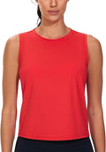Dragon Fit Womens Ice Silk Workout Tank Tops Sleeveless Cropped Yoga Shirt for Running Gym Summer