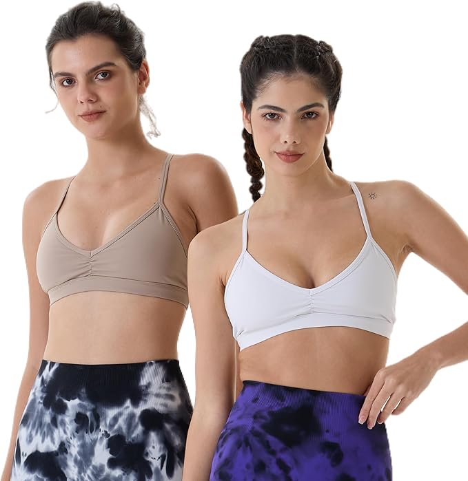 AUROLA Mercury Workout Sports Bras Women Athletic Removable Padded Backless Strapy Minimal Crop Top