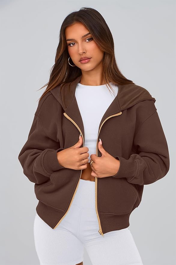 PRETTYGARDEN Hoodies for Women Sweatshirt Zip Up Hoodie Fall Fashion 2026 Trendy Long Sleeve Jackets Winter Clothing Outfits