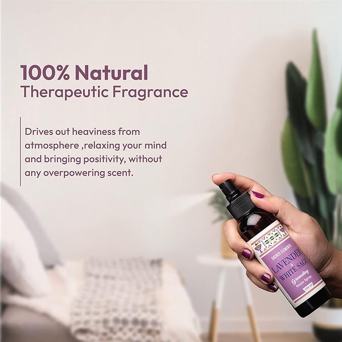 Sacred Element's Myrrh Copal, Lavender & White Sage Auric Room Spray – Pack Of 2 (6.6 oz Each) | Restoring Balance | Harmony | Relax And Unwind Your Senses.