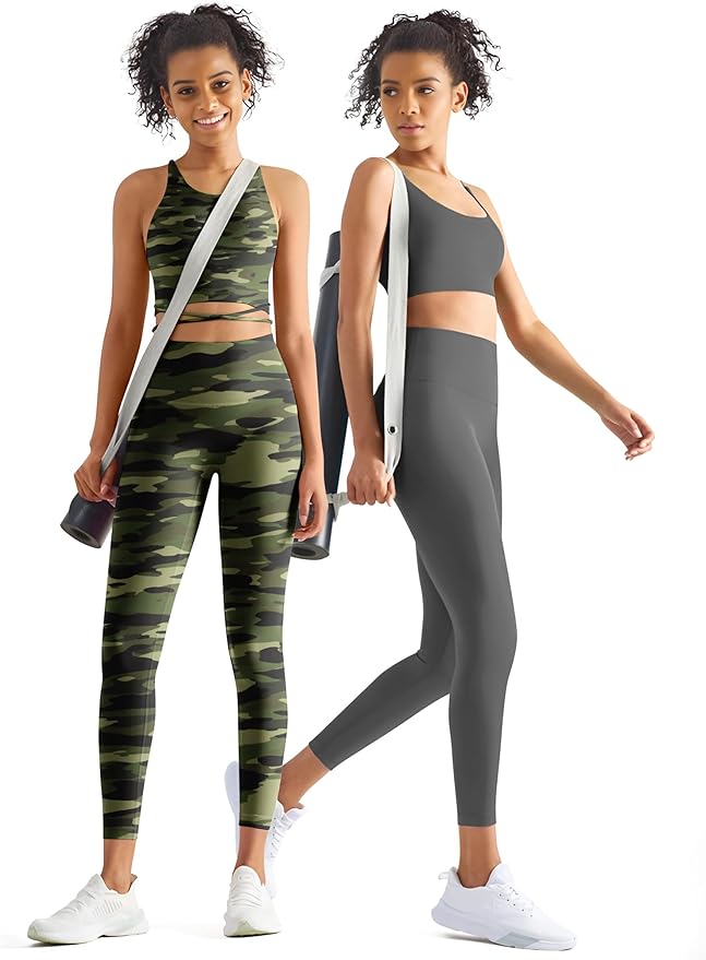 3 Pack Leggings with Pockets for Women,Butt Lift High Waisted Tummy Control Workout Yoga Pants Reg & Plus Size