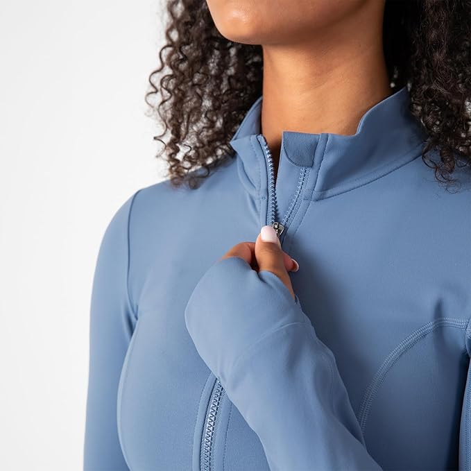 YITTY Active Women's Ultraluxe Full Zip Jacket, Athleisure, 4-Way-Stretch, Thumbholes