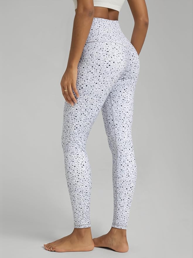 ODODOS Women's Cross Waist Yoga Leggings with Inner Pocket, 23"/25"/28" Gathered Crossover Workout Yoga Pants