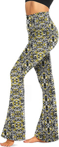 TNNZEET Black Flare Leggings for Women, Crossover Yoga Pants with Pockets Bootcut Flared Leggings