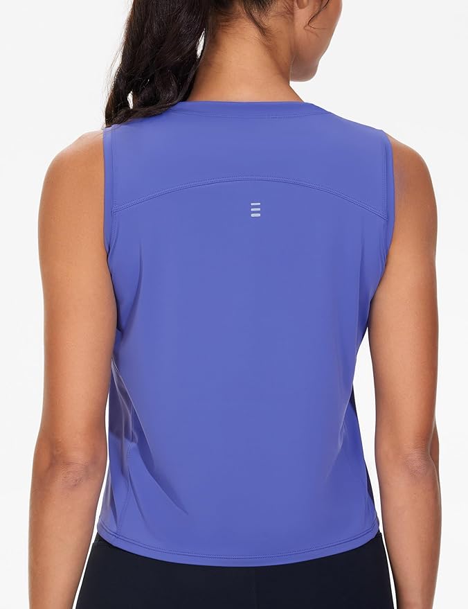 Dragon Fit Womens Ice Silk Workout Tank Tops Sleeveless Cropped Yoga Shirt for Running Gym Summer