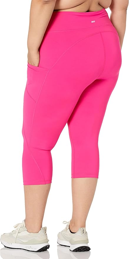 Amazon Essentials Women's High Waisted Active Sculpt Workout Athleisure Capri Leggings with Pockets