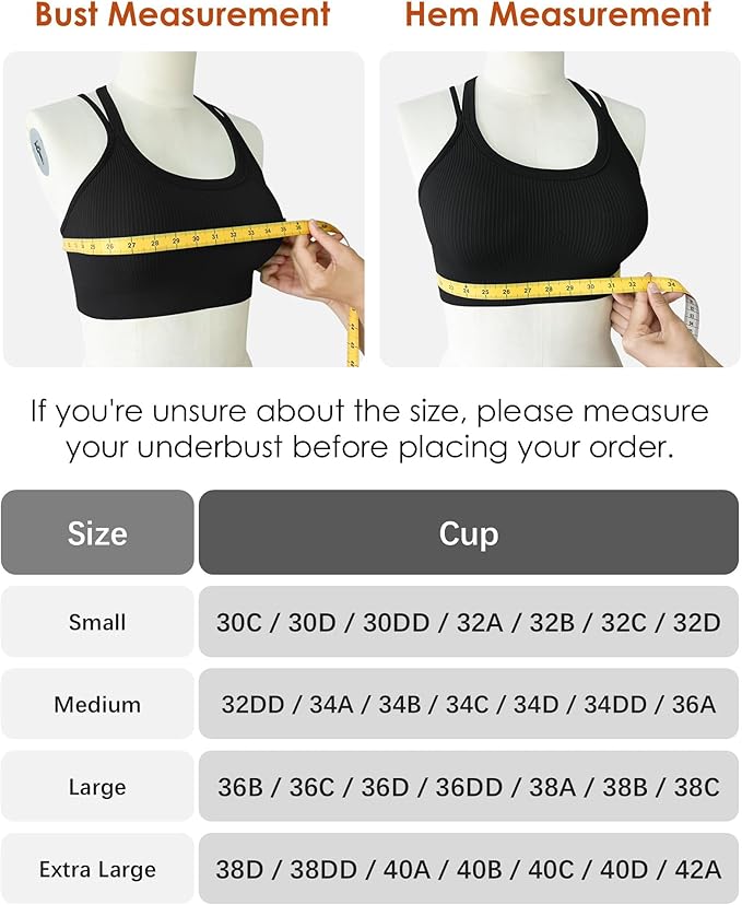 Sports Bras for Women HIigh Support, Criss-Cross Back Padded Strappy High Impact Sports Bras for Women Large Bust