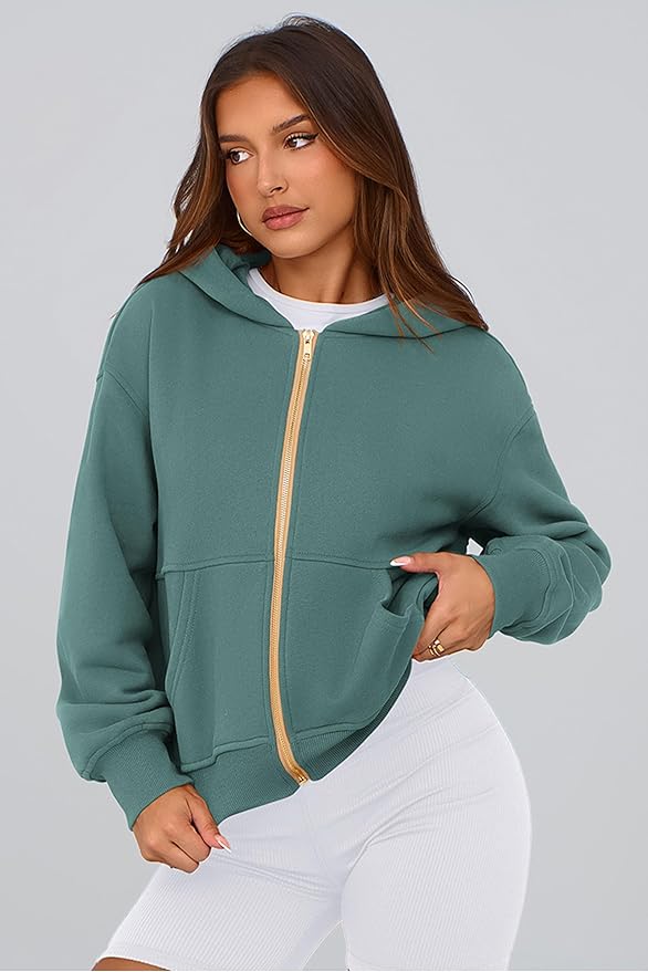 PRETTYGARDEN Hoodies for Women Sweatshirt Zip Up Hoodie Fall Fashion 2026 Trendy Long Sleeve Jackets Winter Clothing Outfits
