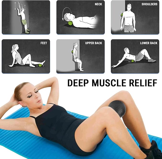 EPP Foam Massage Ball, Firm High Density Deep Tissue Massage Ball for Myofascial Release Trigger Point Therapy for Muscle Soreness Recovery Yoga Fitness Athletes (10CM Single Ball)