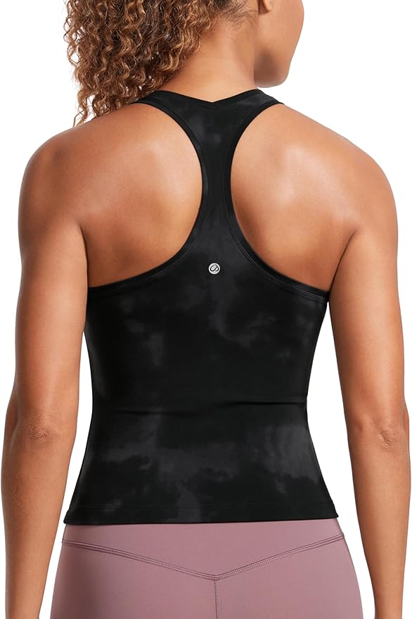 CRZ YOGA Butterluxe Racerback Tank Tops for Women - Yoga Workout Casual Gym Athletic Camisole Tight Sleeveless Shirts