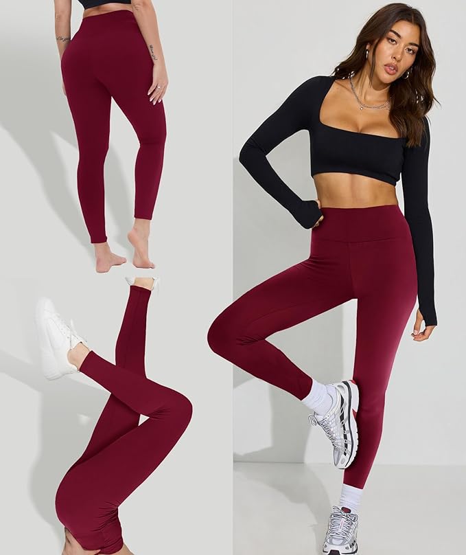 GAYHAY High Waisted Leggings for Women - Soft Opaque Slim Tummy Control Printed Pants for Running Cycling Yoga