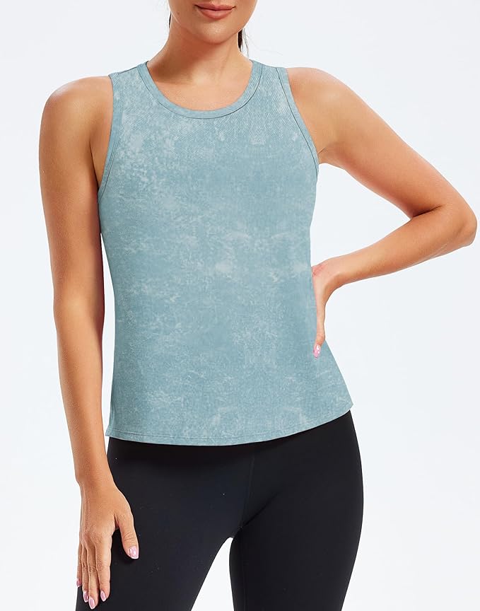 Alaroo Womens Workout Tank Tops Sleeveless Short Shirts for Sport Athletic Yoga Running Gym Loose Crop 2026