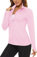 TACVASEN Women's Athletic Jackets Lightweight UV Protection Shirts Full Zip Workout Jacket UPF 50+ Long Sleeve Sun Shirt