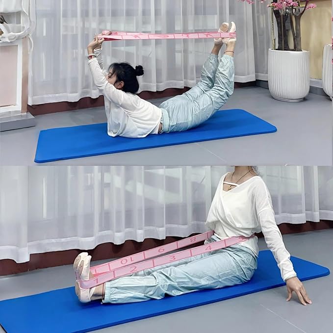 Multi-Loop Stretch Band - Yoga, Pilates, Ballet, and Physical Therapy Stretching Strap for Flexibility, Leg Stretching, and Exercise - Durable Stretching Equipment for Dance and Fitness