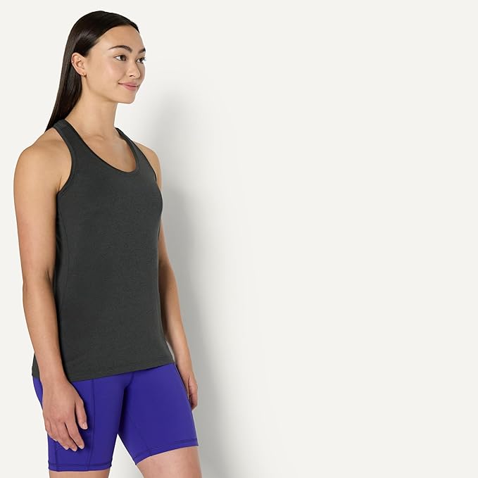 Amazon Essentials Women's Active Quick Dry Tech Stretch Racerback Scoop Neck Tank Top, Multipacks