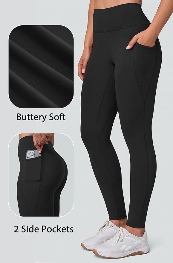 Olmlmt No Front Seam Workout Leggings for Women Tummy Control Butt Lifting Leggings Buttery Soft Gym Yoga Pants
