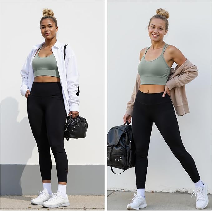 Sykooria 3 Pack Strappy Sports Bra for Women Sexy Crisscross for Yoga Running Athletic Gym Workout Fitness Tank Tops