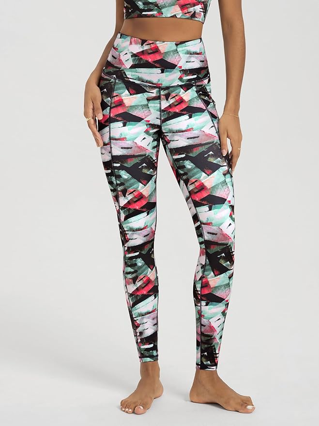 ODODOS Women's High Waisted Yoga Leggings with Pockets, Tummy Control Non See Through Workout Athletic Running Yoga Pants