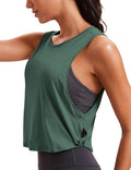 CRZ YOGA Pima Cotton Large Armhole Tank Tops for Women - Workout Sport Athletic Yoga Running Gym Loose Crop Sleeveless Shirts