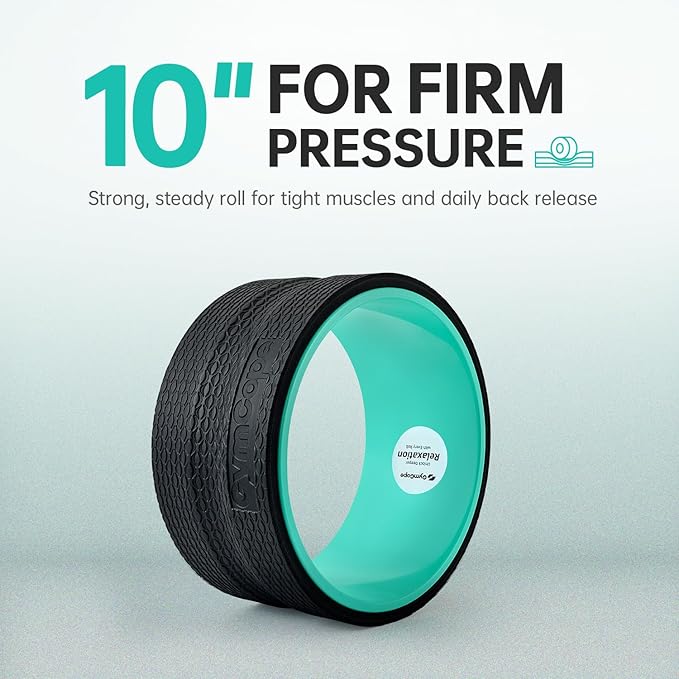 Back Wheel Foam Roller – Targeted Back & Neck Relief, Lumbar Spine Stretcher, Spinal Decompression Back Stretcher, Massage Roller with Density Foam for Physical Therapy, Supports 500lbs
