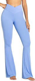 Sunzel Flare Leggings, Crossover Yoga Pants with Tummy Control, High-Waisted and Wide Leg