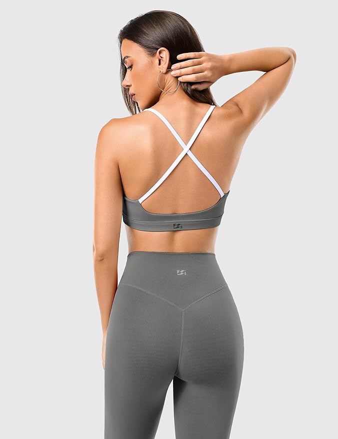 2 Piece Workout Sets for Women, Camisole Square Neck Tops & Seamless Leggings, Gym Yoga Pilates Outfits
