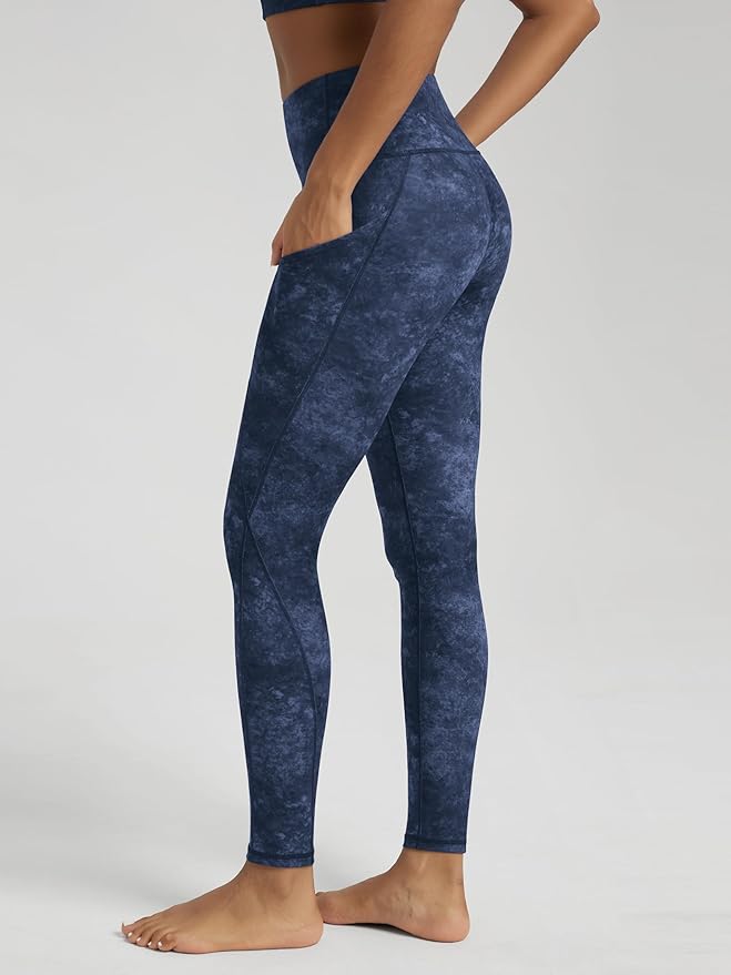 ODODOS Women's High Waisted Yoga Leggings with Pockets, Tummy Control Non See Through Workout Athletic Running Yoga Pants