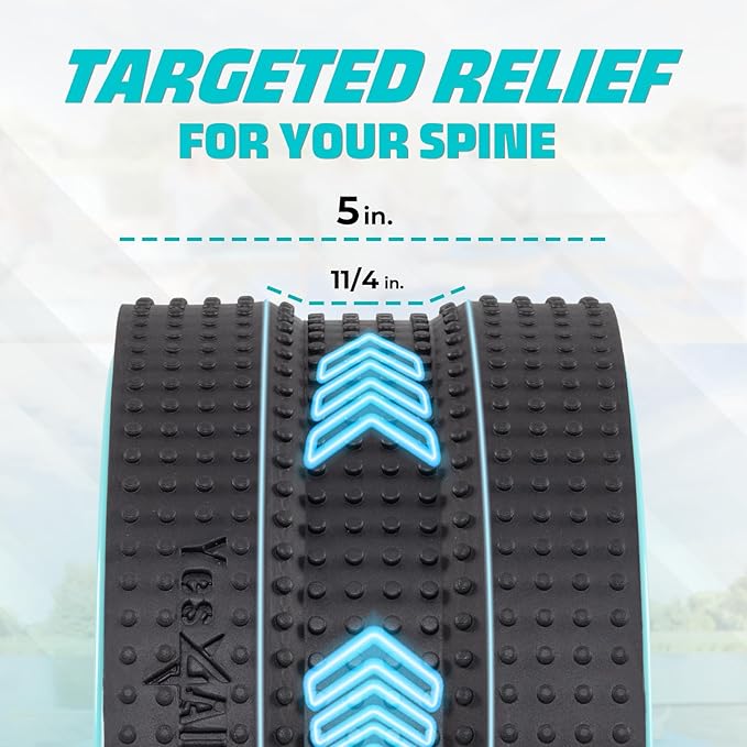 Yes4All Yoga Wheel Roller, 500 lb Capacity Back Cracker Roller for Comfort HIPS & Neck, Available in 6”/10”/12” Sizes