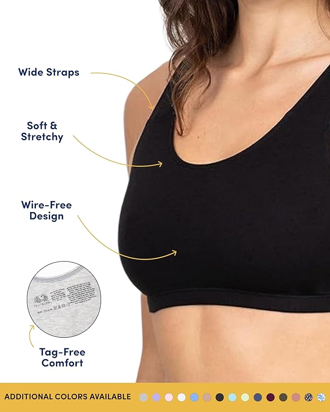 Fruit of the Loom Women's Built Up Tank Style Sports Bra Value Pack