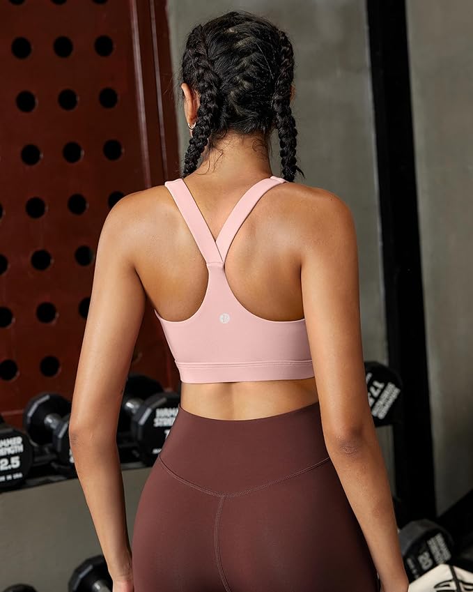 RUNNING GIRL Sports Bras for Women, Molded Cup High Impact Sports Bra Workout Bras for Women High Support Racerback