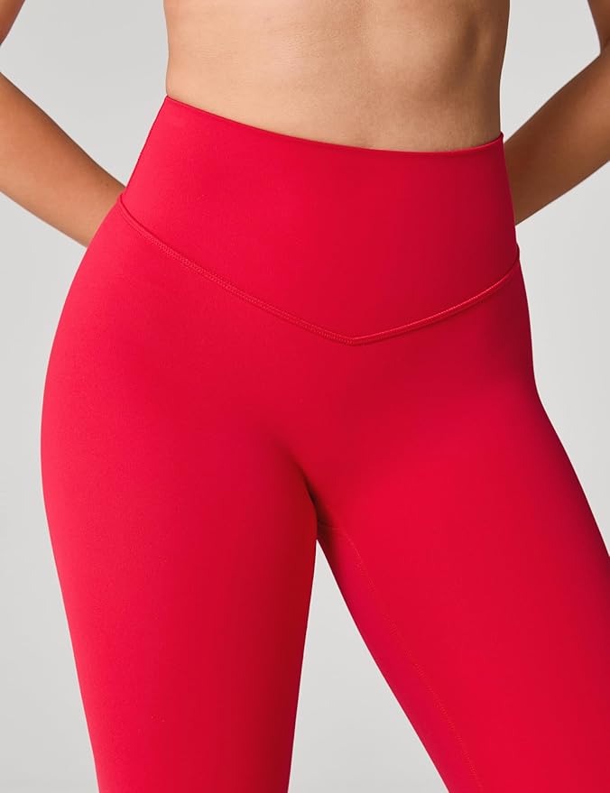 UNISSU Hugcurve No Front Seam High Waisted Workout Leggings for Women Buttery Soft Yoga Pants Gym Athletic Tights - 25''