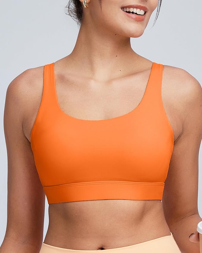 RUNNING GIRL Sports Bra for Women High Support, Molded Cup High Impact Sports Bras with Sewn in Pads Workout Running Bra